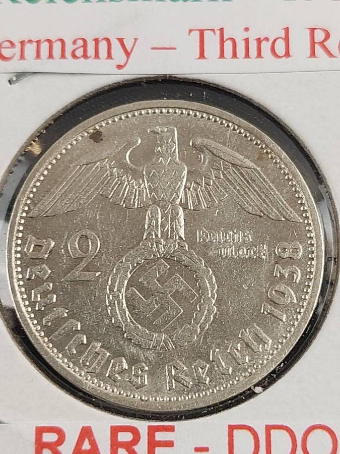 1938-D-2-Reichsmark-Piece---Germany