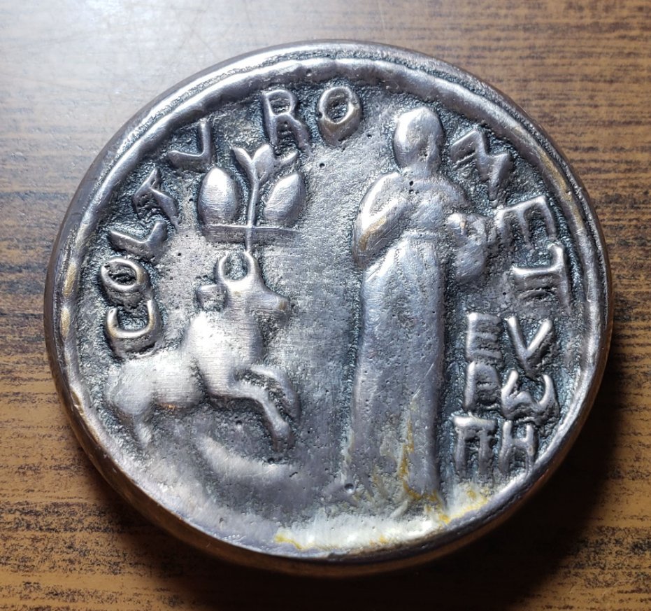 Silver-Medallion-Token-Unknown-Id:-Early-European-Parliament-Token