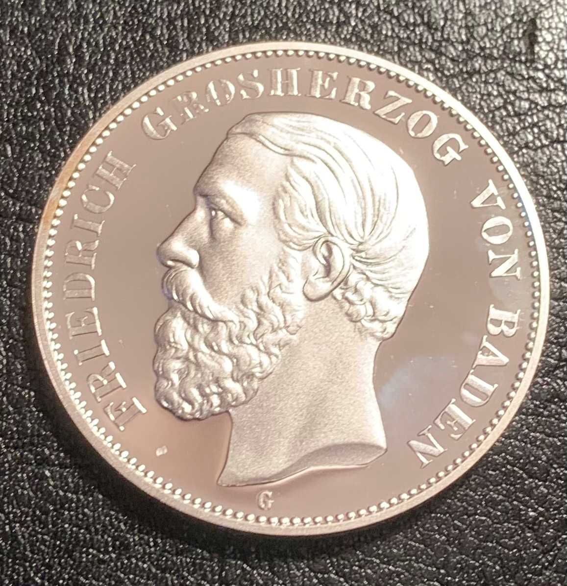 Baden-5m-1888-Proof---2005-Nachpraegung/Restrike