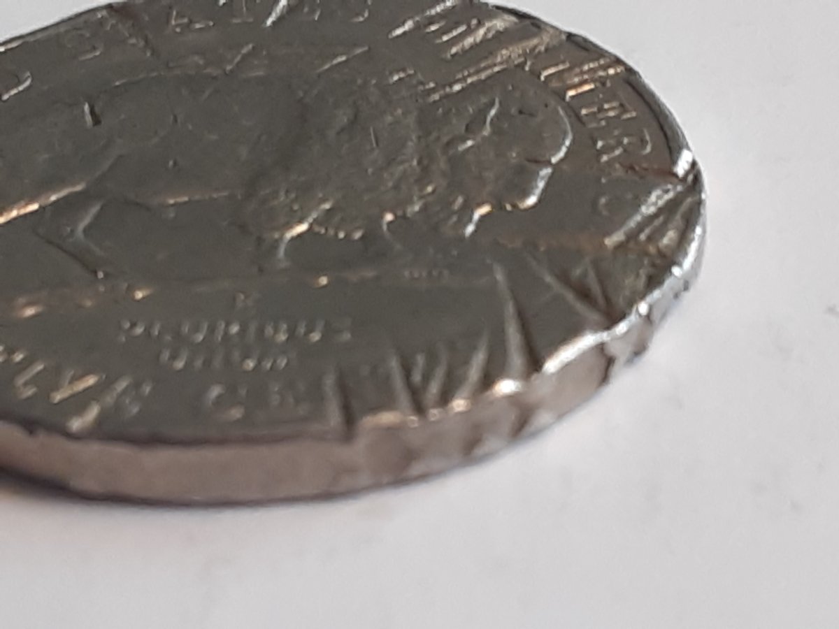 2005-American-Bison-Nickel-PMD,-Lamination,-Cracked-Planchet?