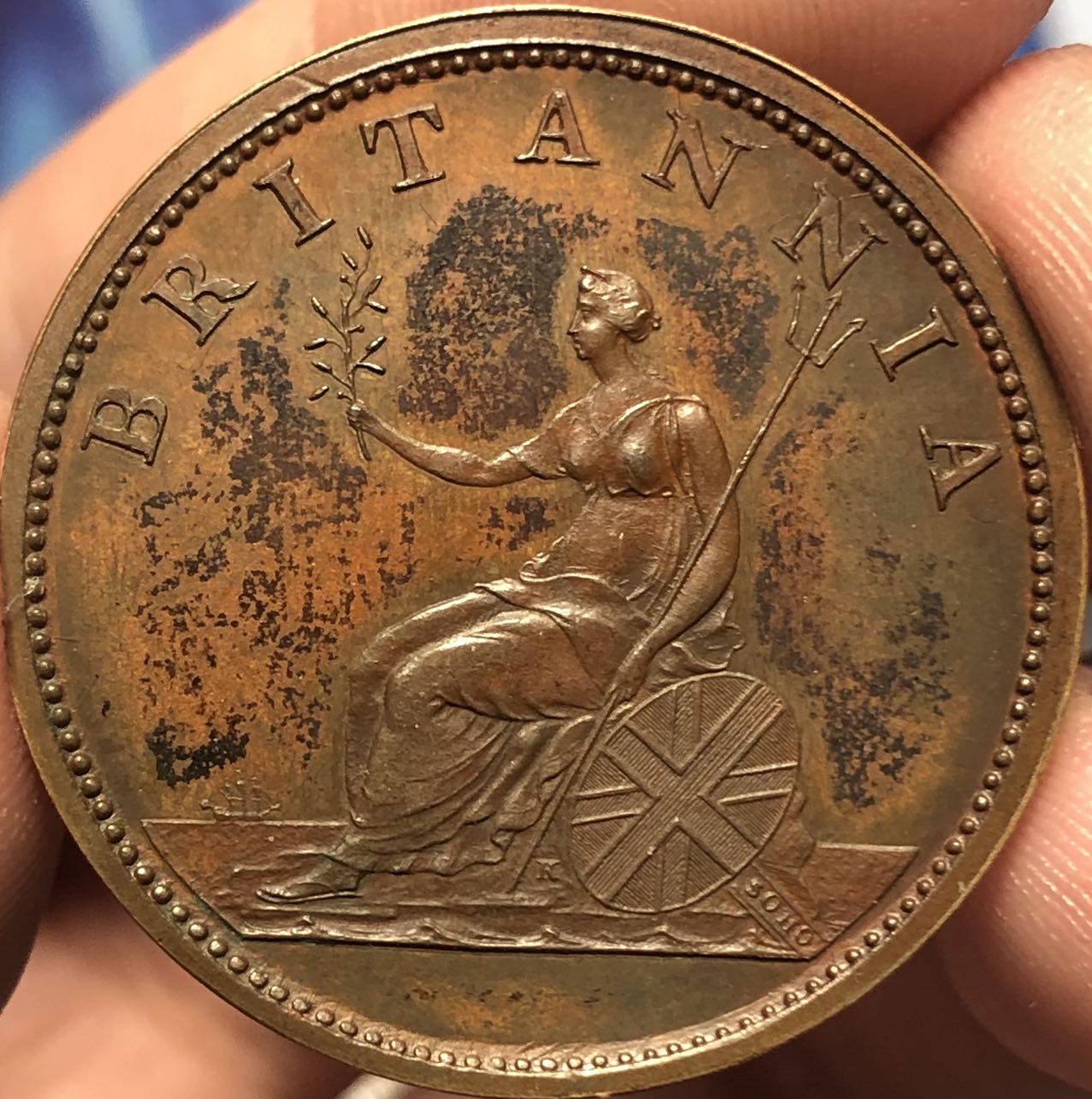 Taylor-1807-Proof-Halfpenny-Bronzed-Restrike