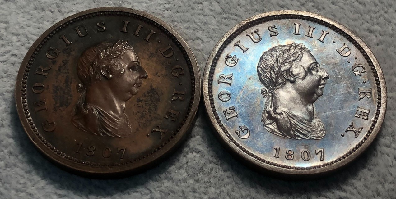 1807-Half-Penny-Bronzed-Proof-Peck-1383-Restrike