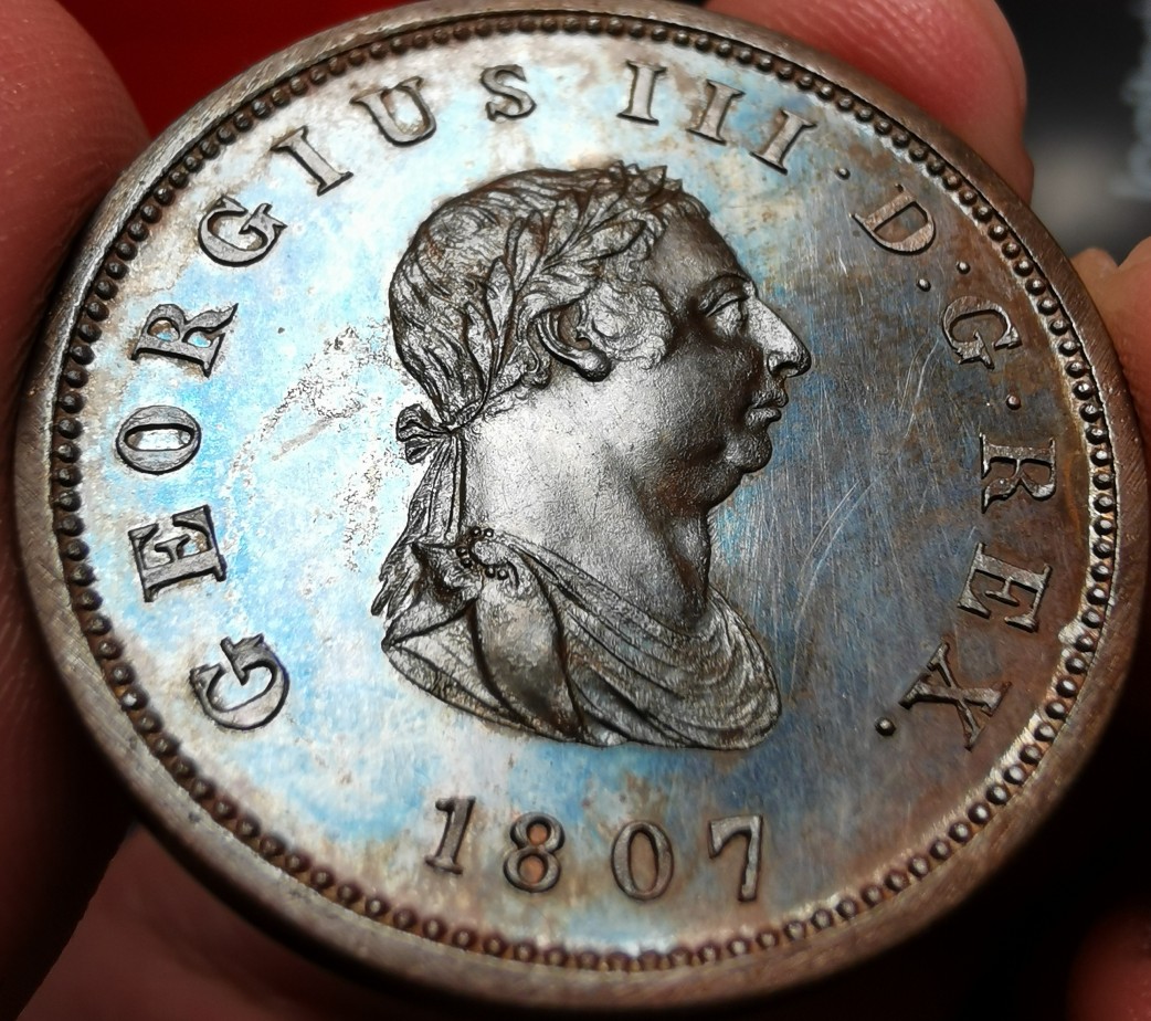 1807-Half-Penny-Bronzed-Proof-Peck-1383-Restrike