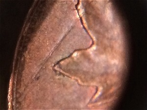 1977-Canadian-Cent-Massive-Lamination-Crack-Or-Something...