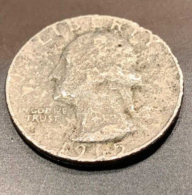 1965-Washington-Quarter-Struck-Multiple-Times-On-Wrong-Planchette?