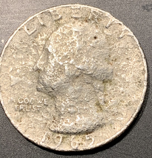 1965-Washington-Quarter-Struck-Multiple-Times-On-Wrong-Planchette?