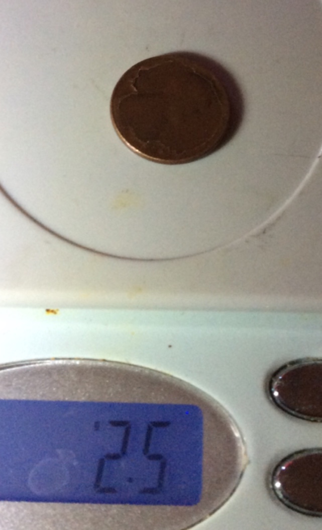 US-Penny-Coin-Error--Layer-Torn-Off-The-Top