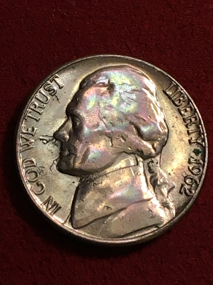 Nicely-Toned-1962-D-Nickel-For-Grading