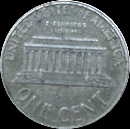 1987-D-Lincoln-Cent.-Unclad-And-Wedge-Shape-Side-View