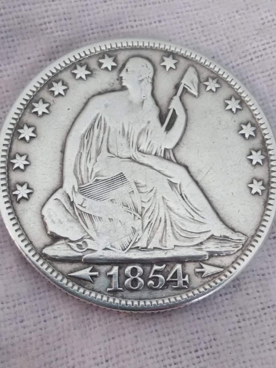 1854-Half-Dollar-O-.-Unsure-Of-The-Grade-/-Value