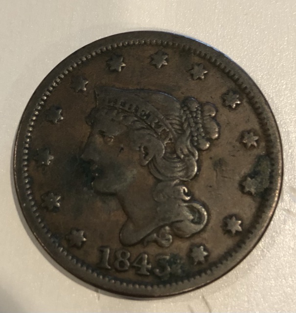 1843-Large-Cent-With-Significant-Crack-On-Reverse.