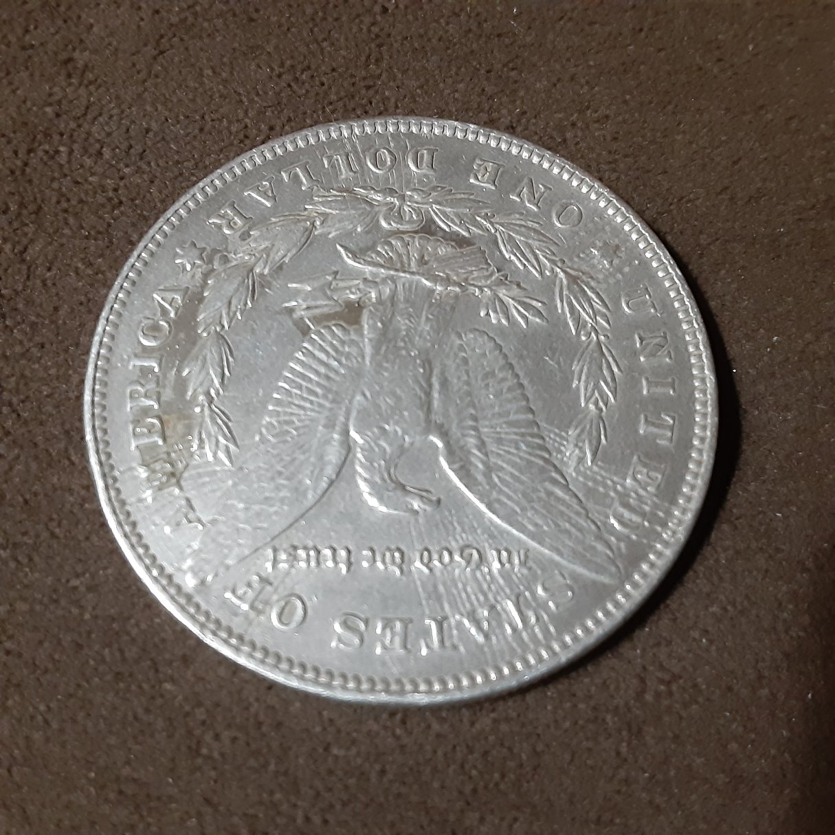 1878-P-Morgan-7-Tf-With-Some-Crazy-Lines-On-Back-Of-Coin?-Not-Scratched