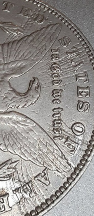 1878-P-Morgan-7-Tf-With-Some-Crazy-Lines-On-Back-Of-Coin?-Not-Scratched