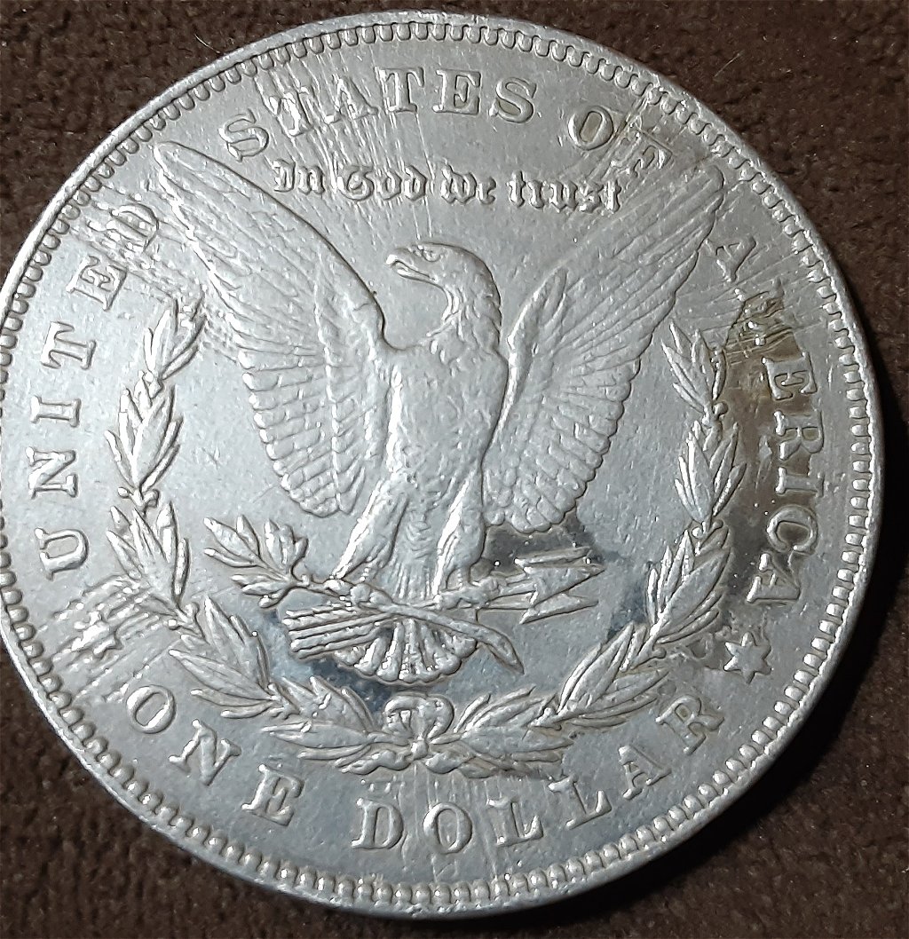 1878-P-Morgan-7-Tf-With-Some-Crazy-Lines-On-Back-Of-Coin?-Not-Scratched