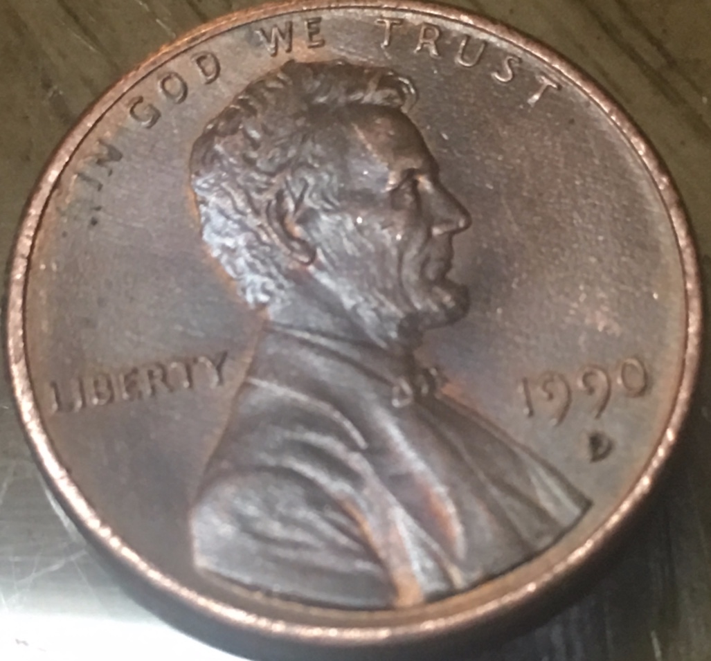 1990-Lincoln-Penny-With-A-Lot-Going-On