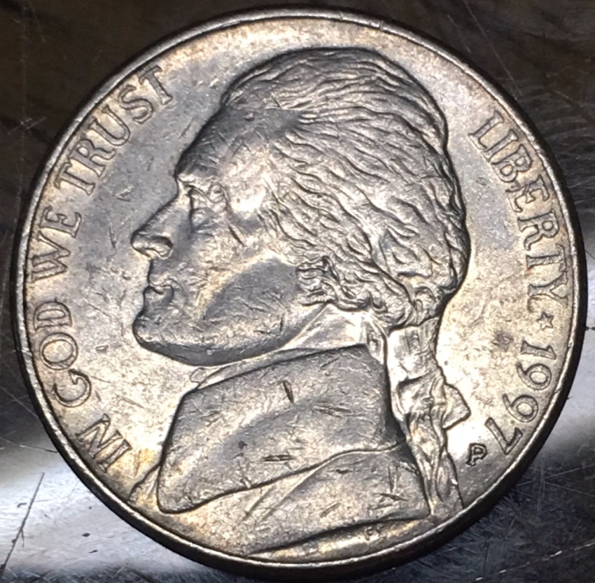 1997-Nickel-Reverse-Lettering-On-Five-Cents
