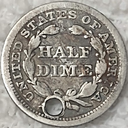 1853-Seated-Liberty-Half-Dime-With-Arrows--Holed--What-Do-Yo-Think?