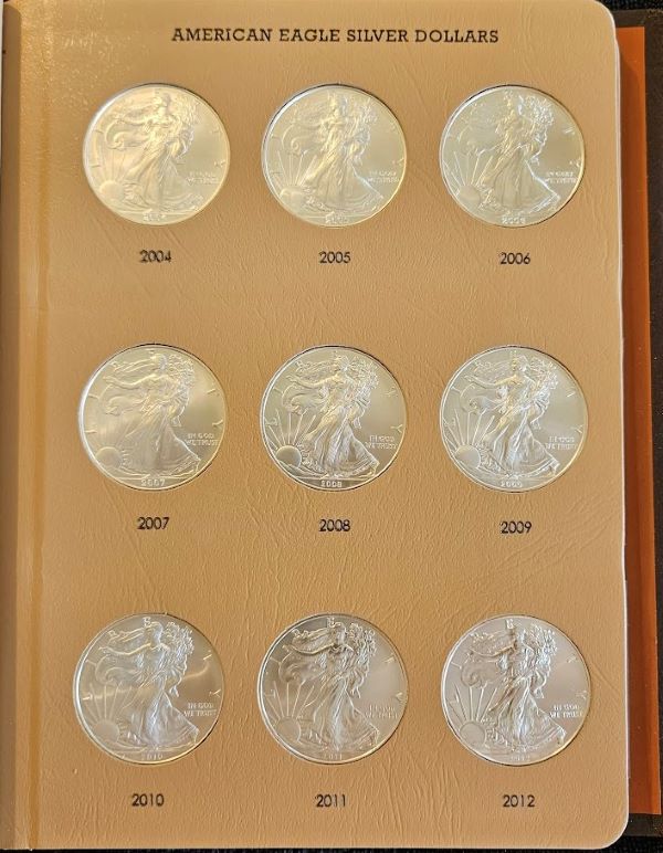 Dearborn's-7181/7182-American-Silver-Eagle-Albums---Bullion-And-Burnished-Version.