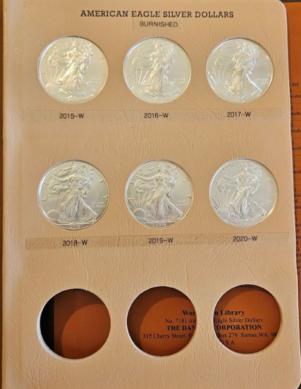 Dearborn's-7181/7182-American-Silver-Eagle-Albums---Bullion-And-Burnished-Version.