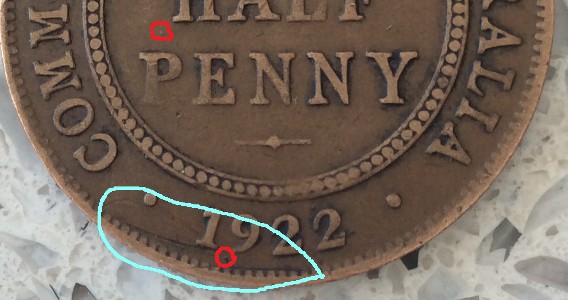 1922-Half-Penny-Variety/Errors