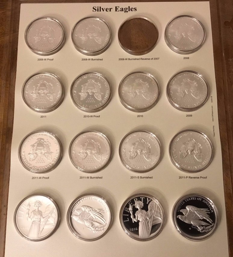 American-Silver-Eagles-Set---CAPS-Album---Photos