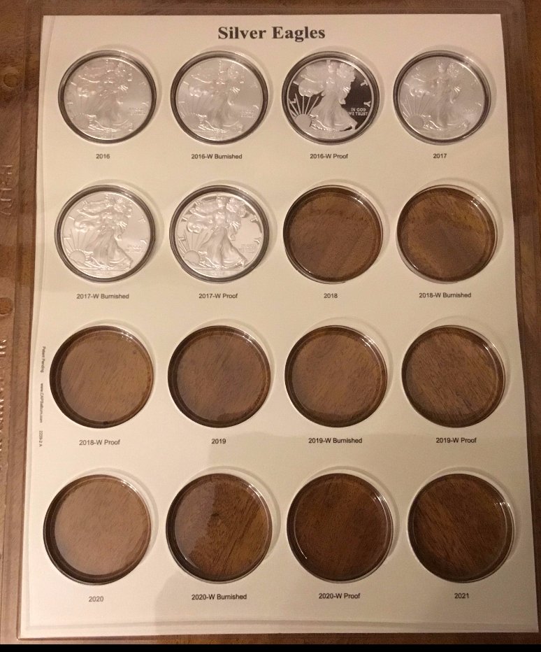 American-Silver-Eagles-Set---CAPS-Album---Photos