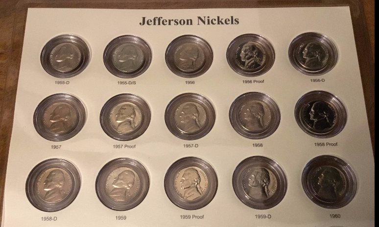 Jefferson-Nickel-Set-CAPS-V/S-Dansco---Photos