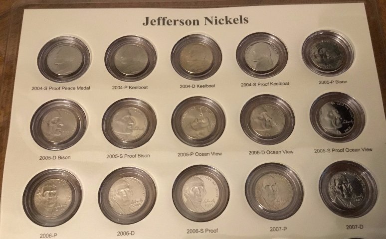 Jefferson-Nickel-Set-CAPS-V/S-Dansco---Photos