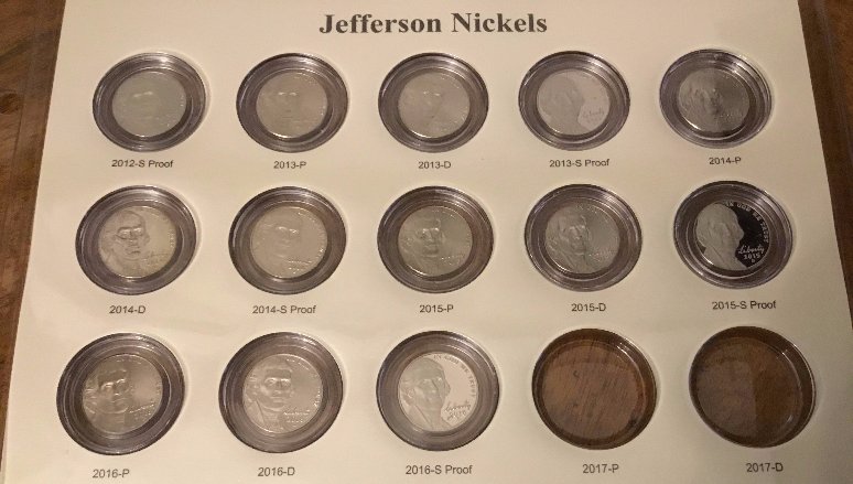 Jefferson-Nickel-Set-CAPS-V/S-Dansco---Photos