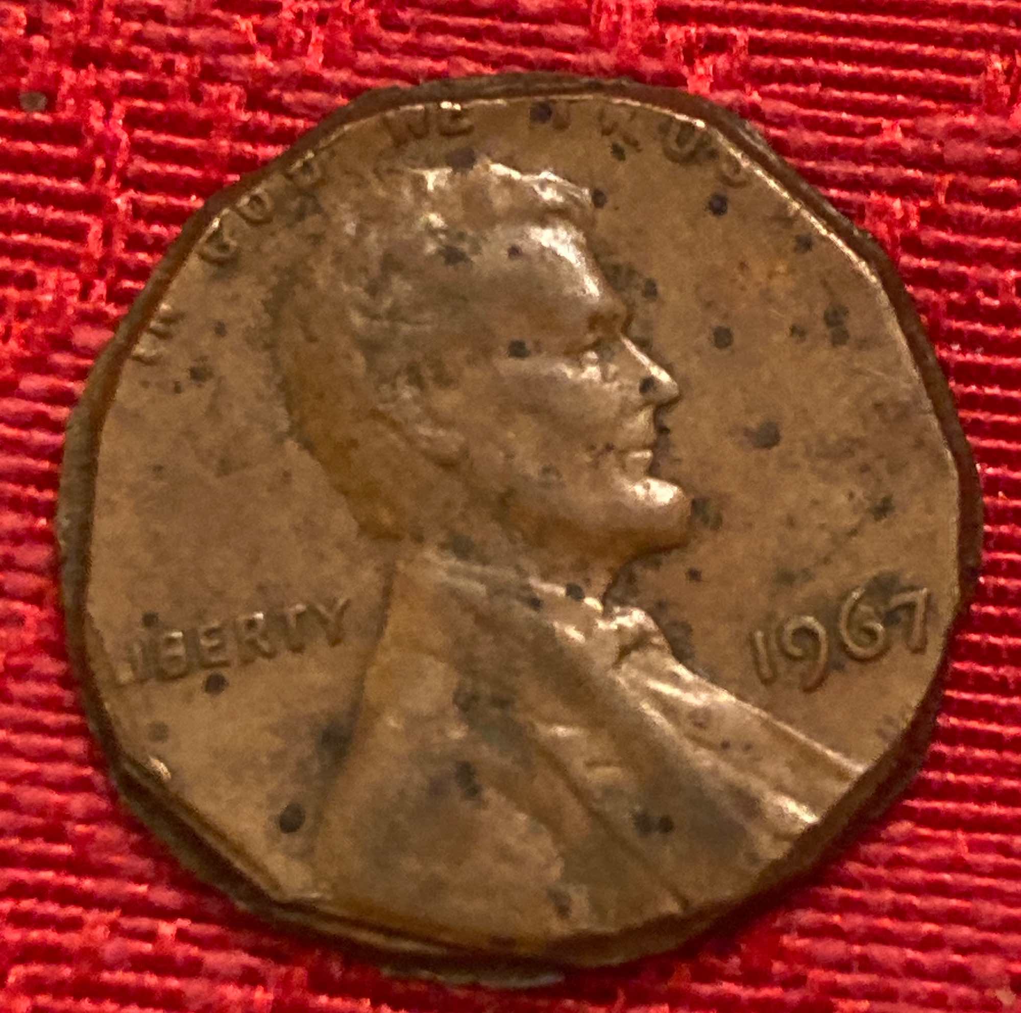 1967-Penny-No-Rim,-Serious-Damage