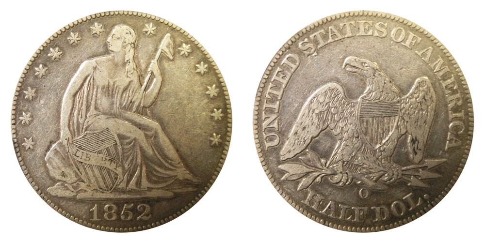 1853-O-Seated-Half-Dollar-W/O-Arrows/Rays---Worn-Out/Counterfeit/Real