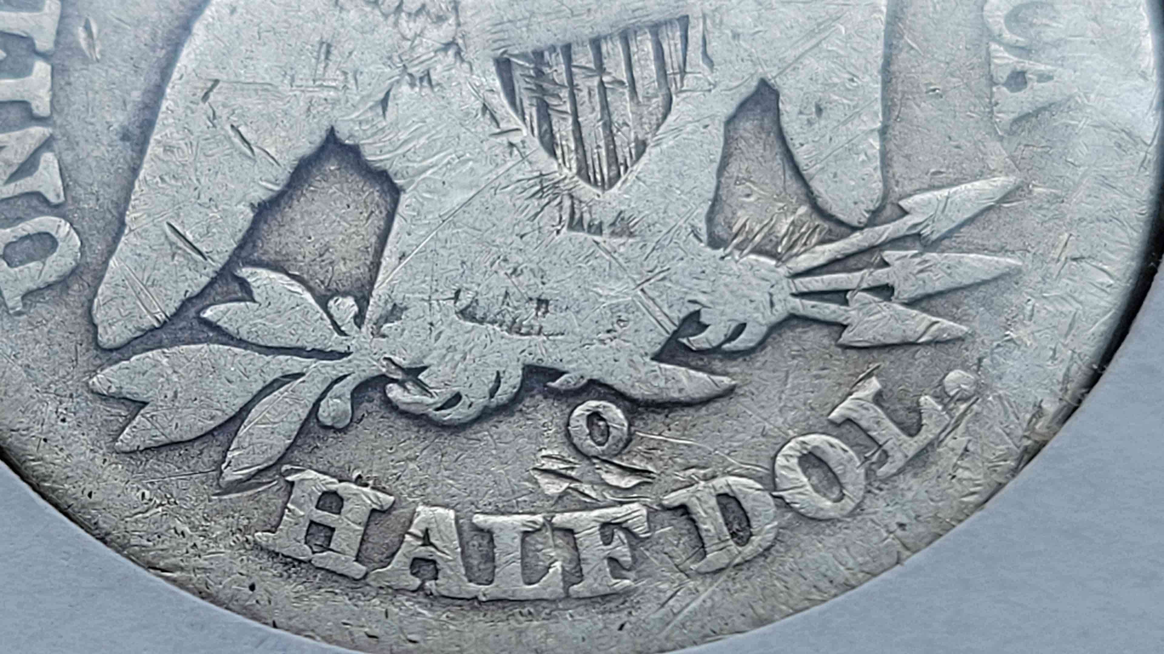 1853-O-Seated-Half-Dollar-W/O-Arrows/Rays---Worn-Out/Counterfeit/Real