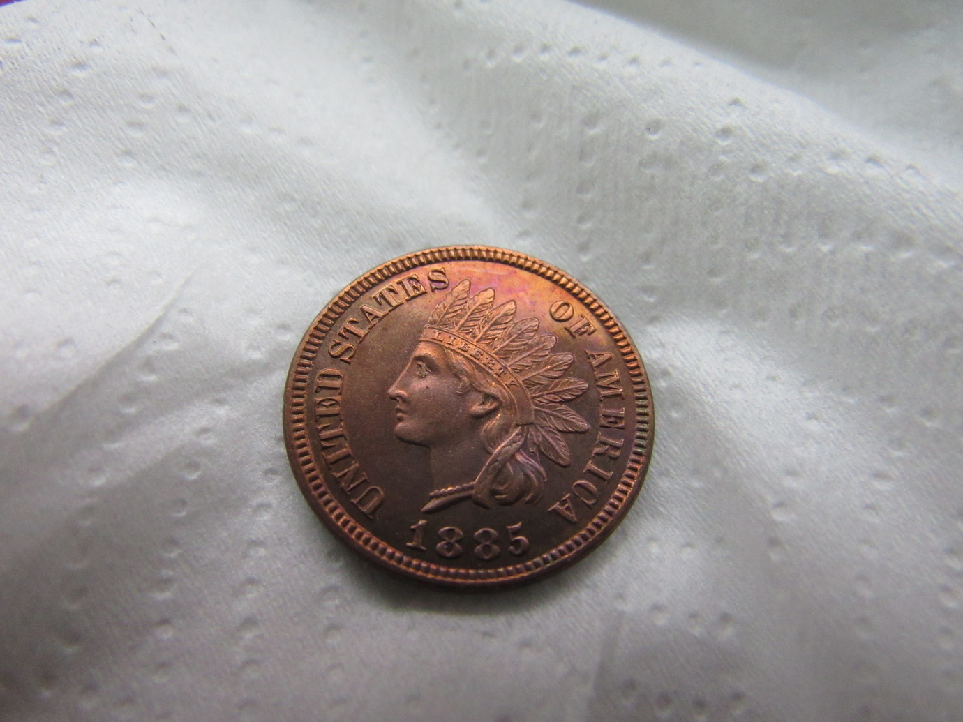 1885-Raw-Indian-Cent-Proof-1885-Colorful-Spectacular!!