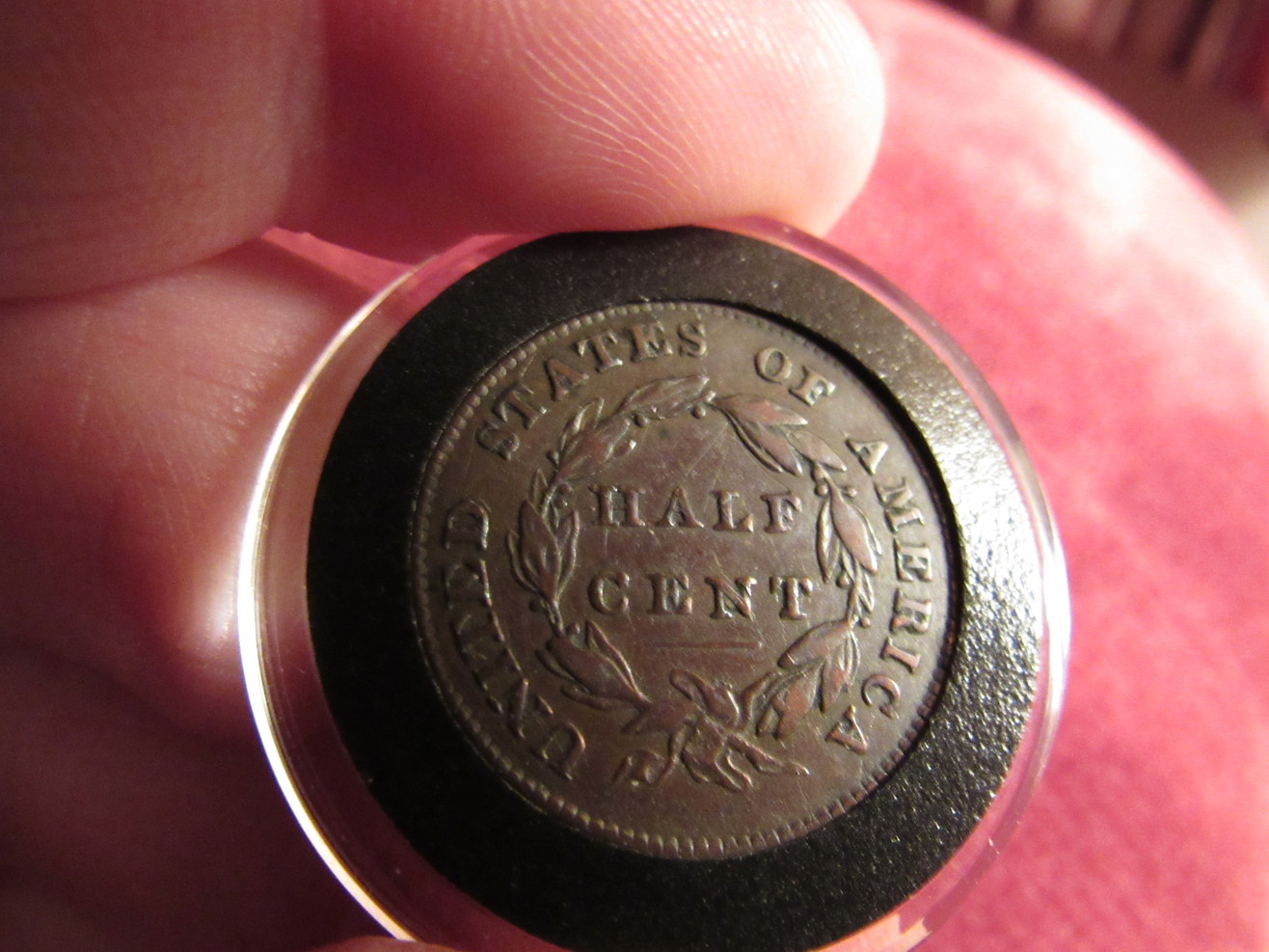 1832-Half-Cent-Colorful-Toning-Raw