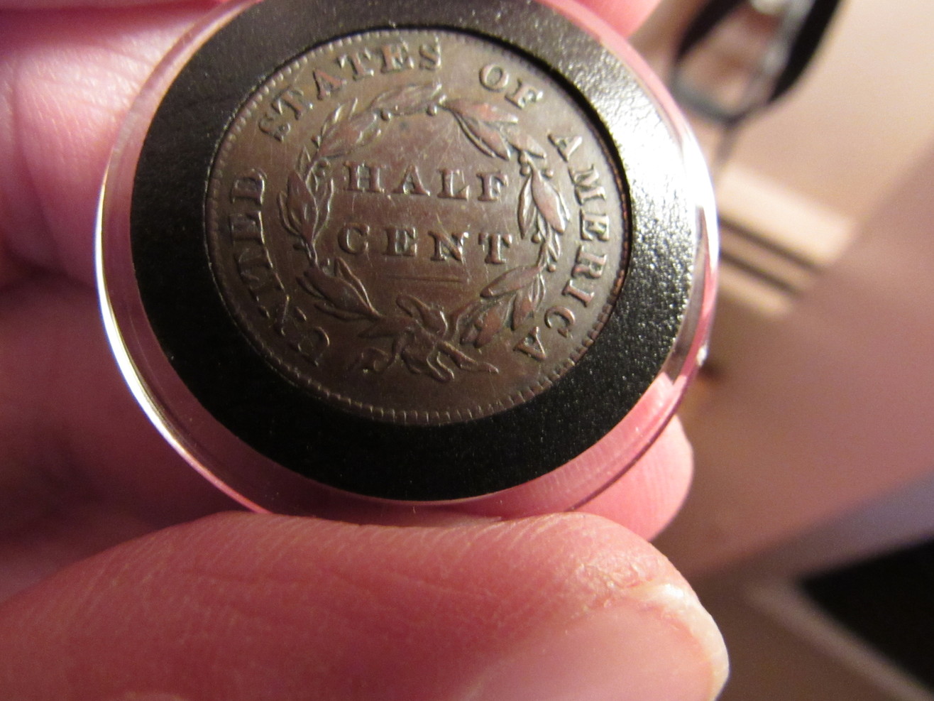1832-Half-Cent-Colorful-Toning-Raw