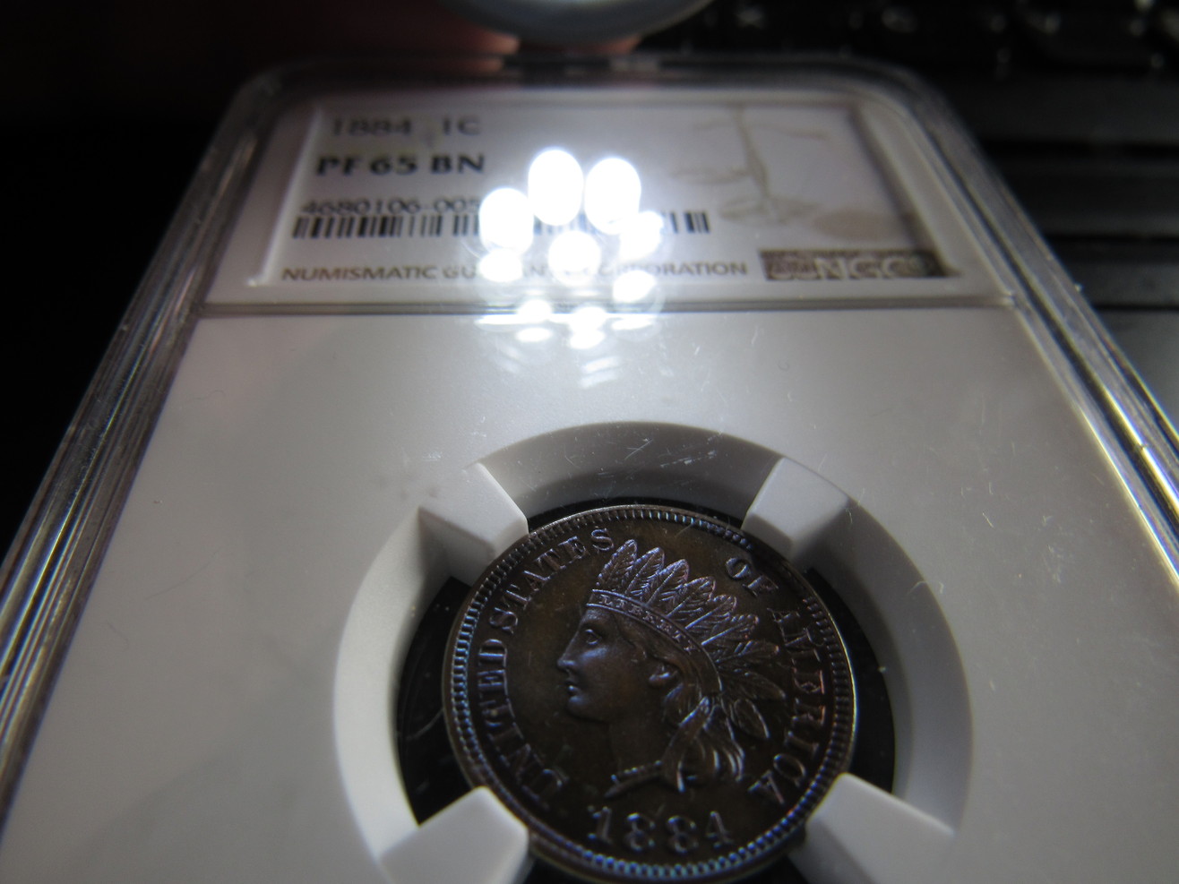 1884-Indian-Cent-PR-65-BN---NGC---Colorful--A-Different-One