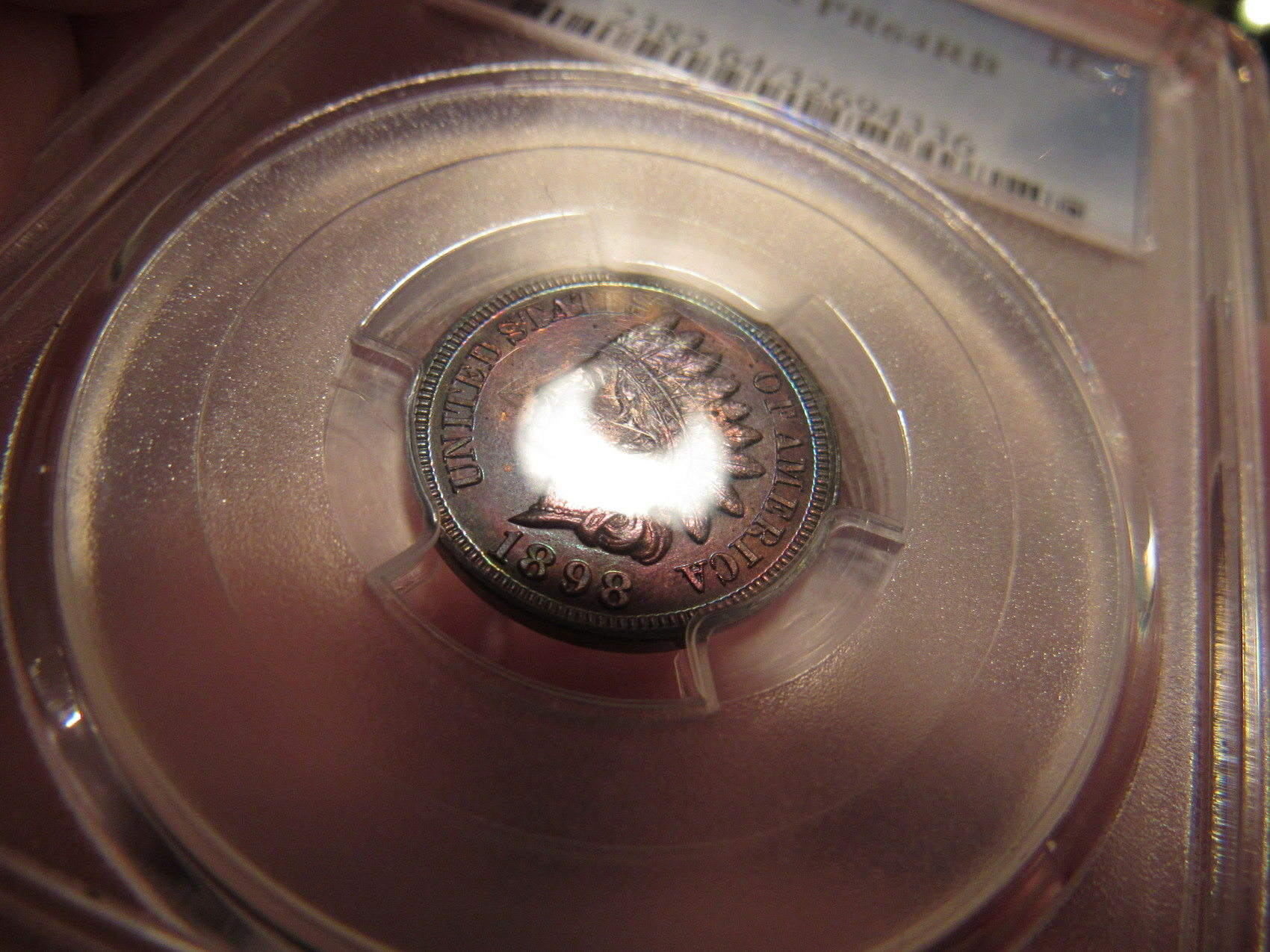 1898-PCGS-PR-64RB-Indian-Cent-IHP-Proof-Color-Mainly-On-Rims-Obverse