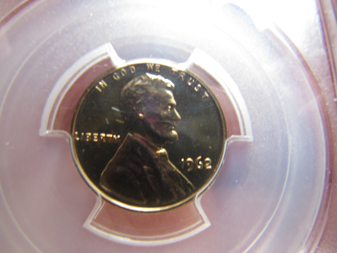 1954-PR-64RB-Lincoln-Cent-Pop-3/2-And-1961-PR-67RD-Lincoln-Cent-With-Color