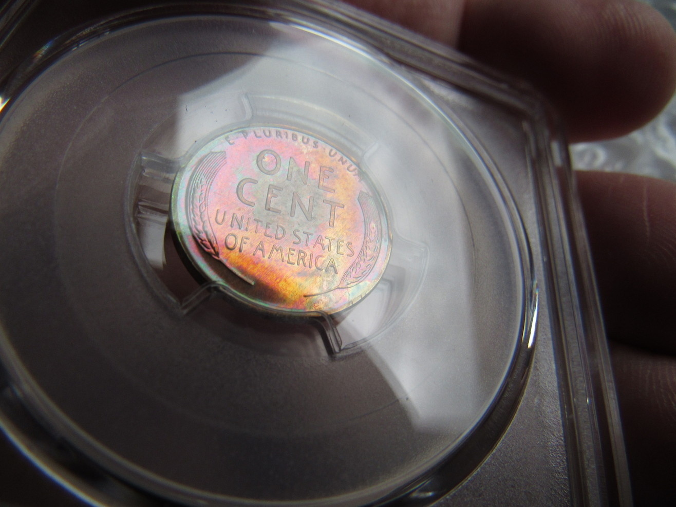 1954-PR-64RB-Lincoln-Cent-Pop-3/2-And-1961-PR-67RD-Lincoln-Cent-With-Color