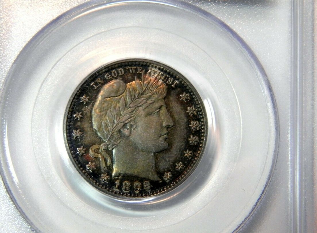 1892-Proof-64-Barber-Quarter-CAC