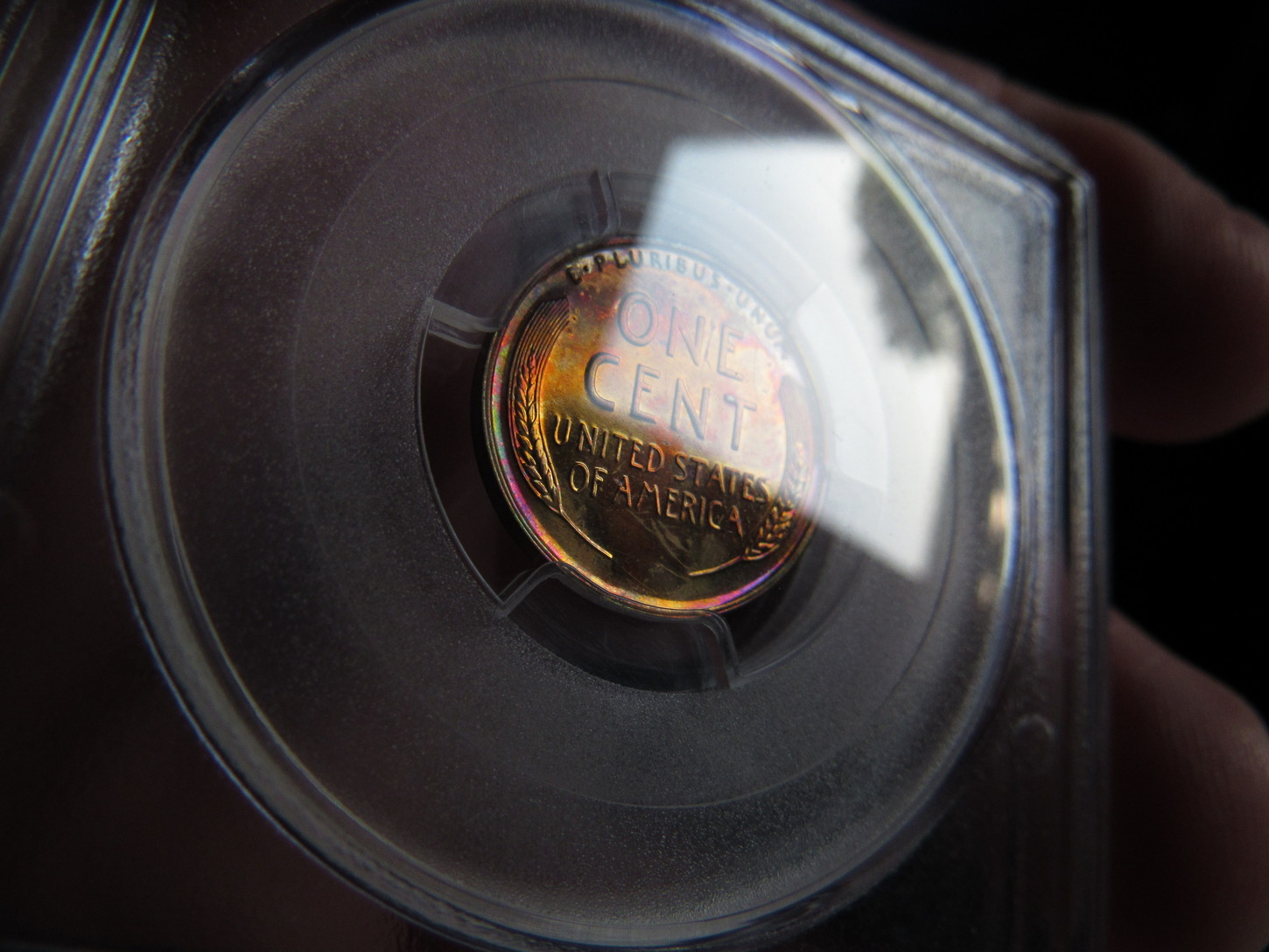 Trueviews-1940-PF-Lincoln-Cent-&-1973-PF-Ike-Dollar-Both-Colorfully-Toned
