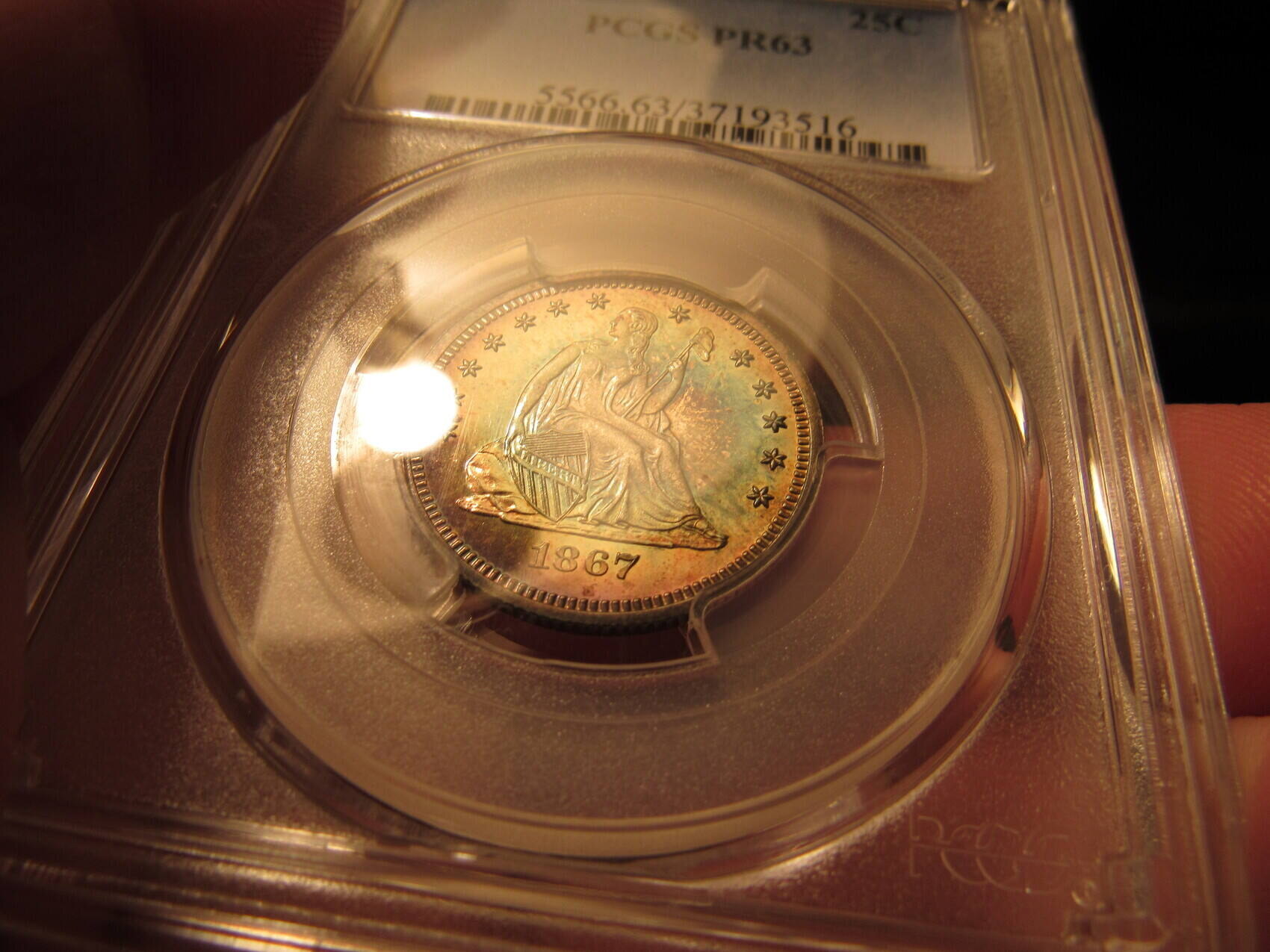 1867-PCGS-Proof-63-Seated-Liberty-Quarter