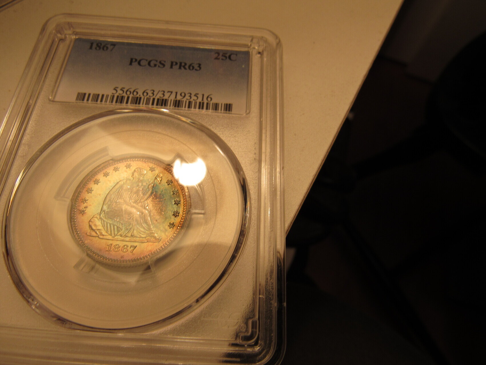 1867-PCGS-Proof-63-Seated-Liberty-Quarter