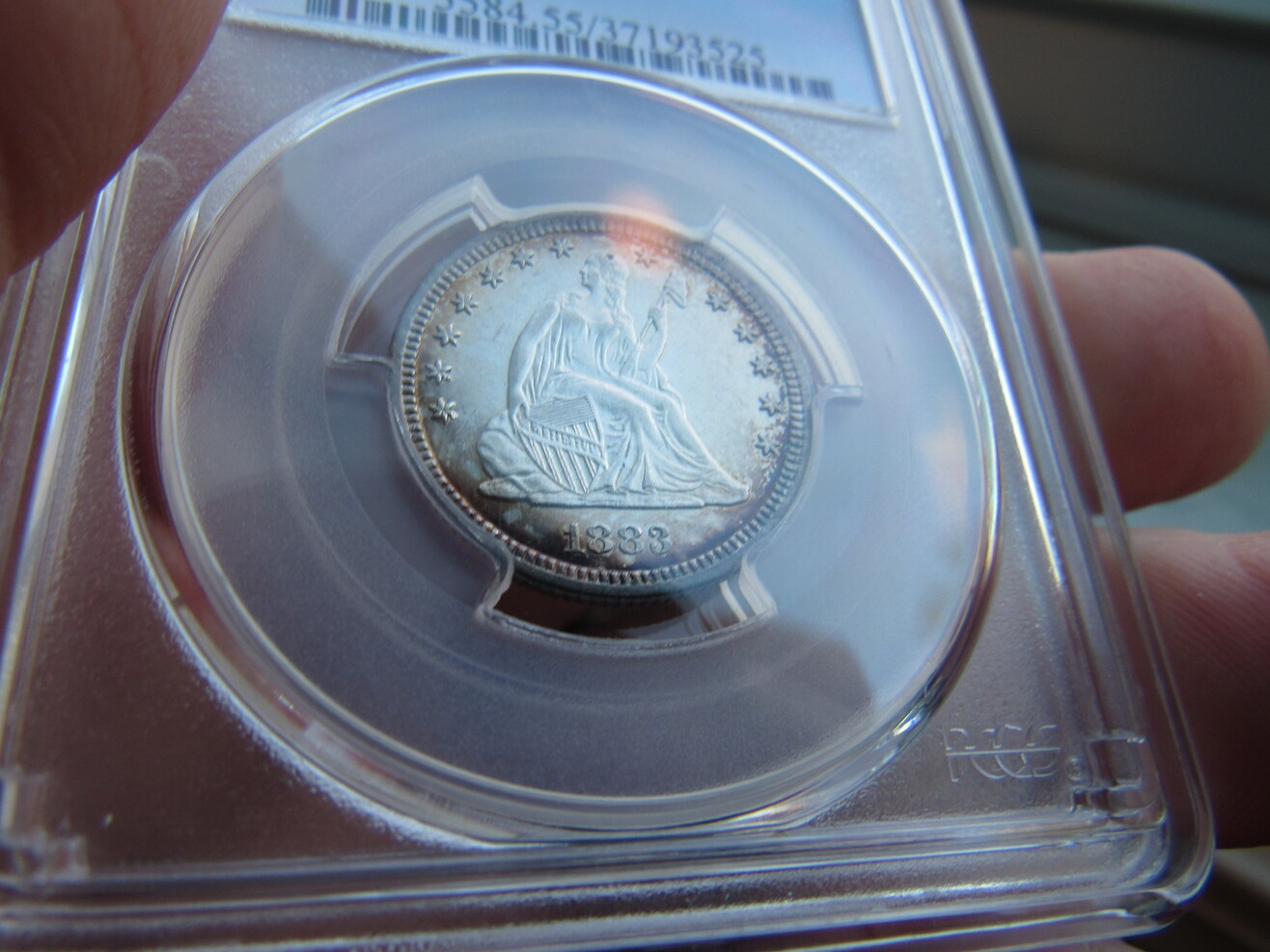 1883-PF-55-Seated-Liberty-Quarter