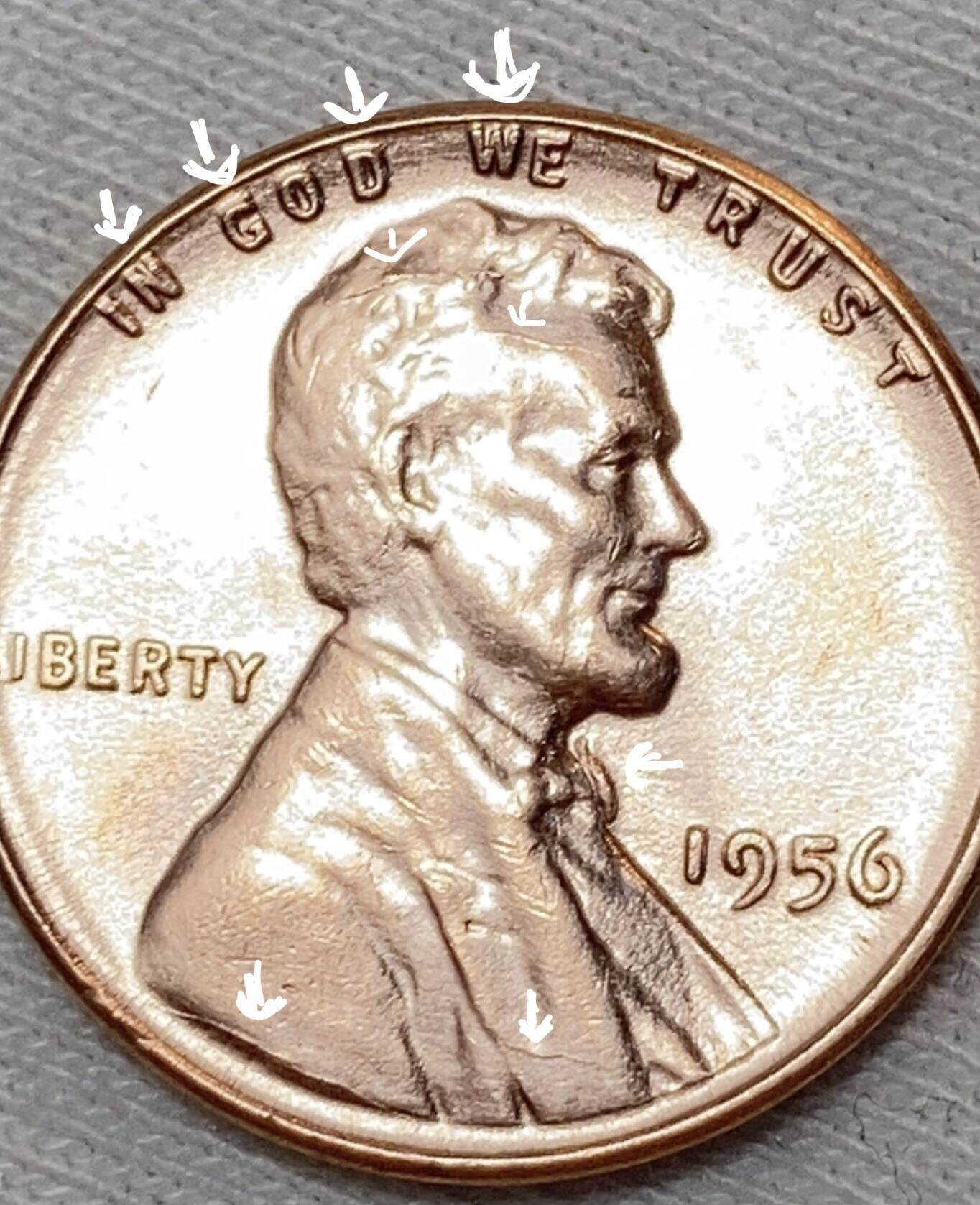 1956-Penny-Are-These-Die-Cracks?-And-Possible-Double-Letters-Any-Help-Would-Be-Appreciated.