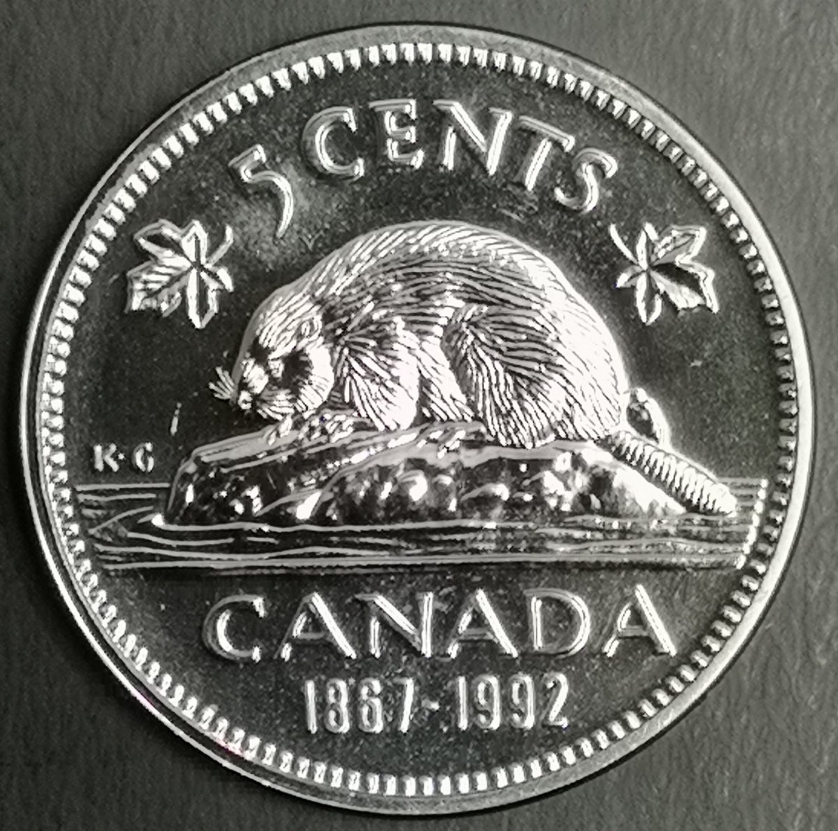 1992-Type-2-Nickel:-Re-Engraved-Beaver