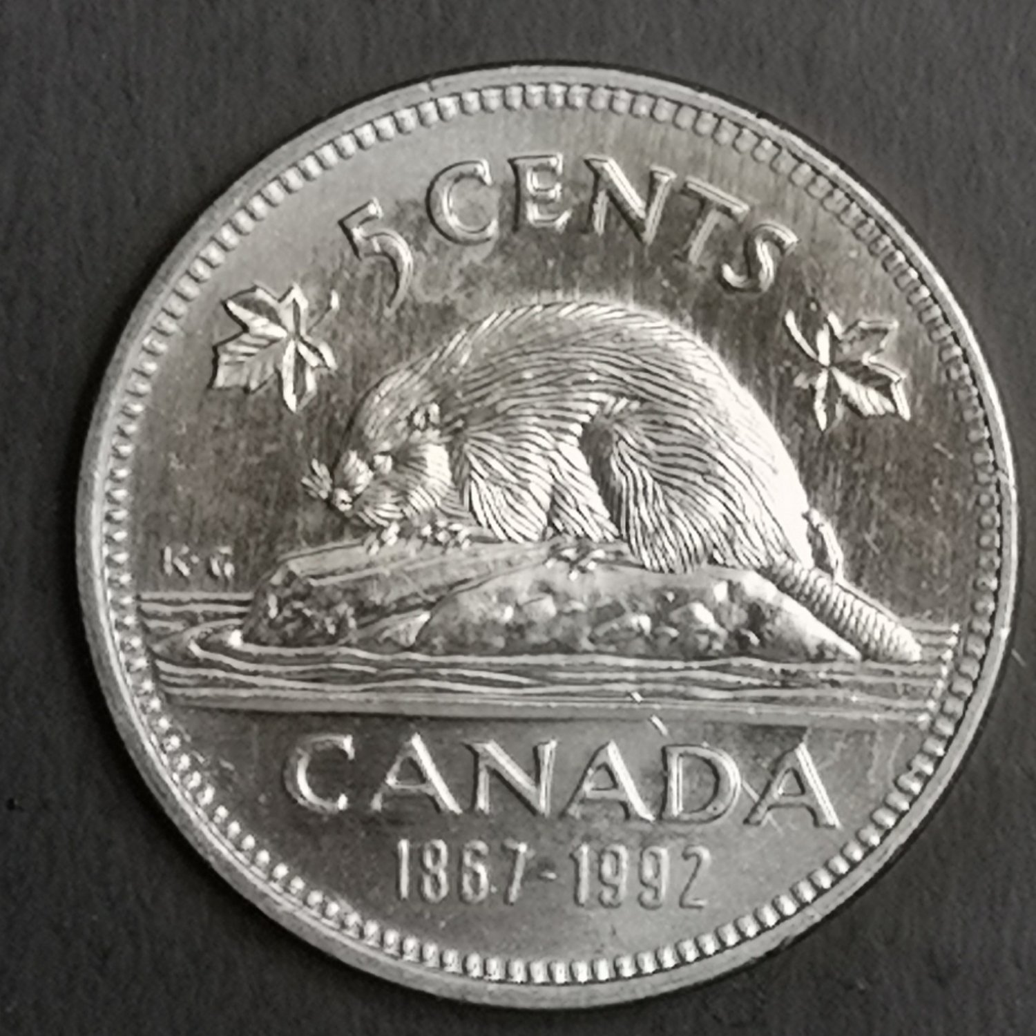 1992-Type-2-Nickel:-Re-Engraved-Beaver