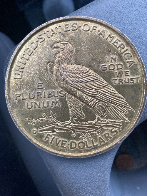 1909-O-$5-Eagle/Indian-Head-Coin-Real-Or-Fake?