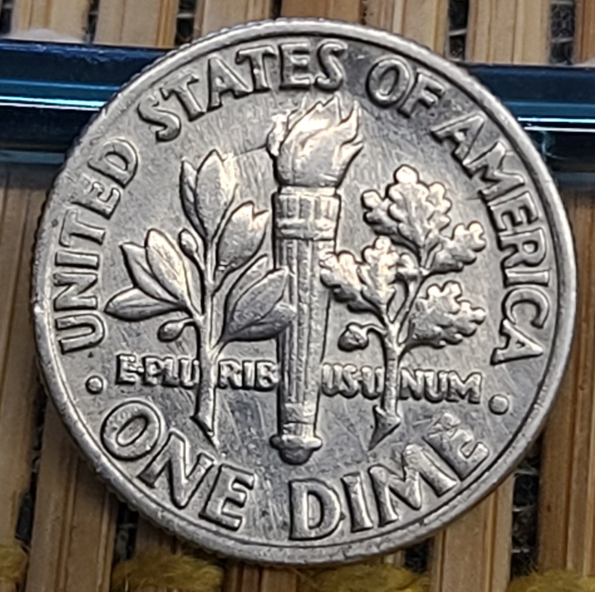 1985-P-Dime-Clashed-Die-Error