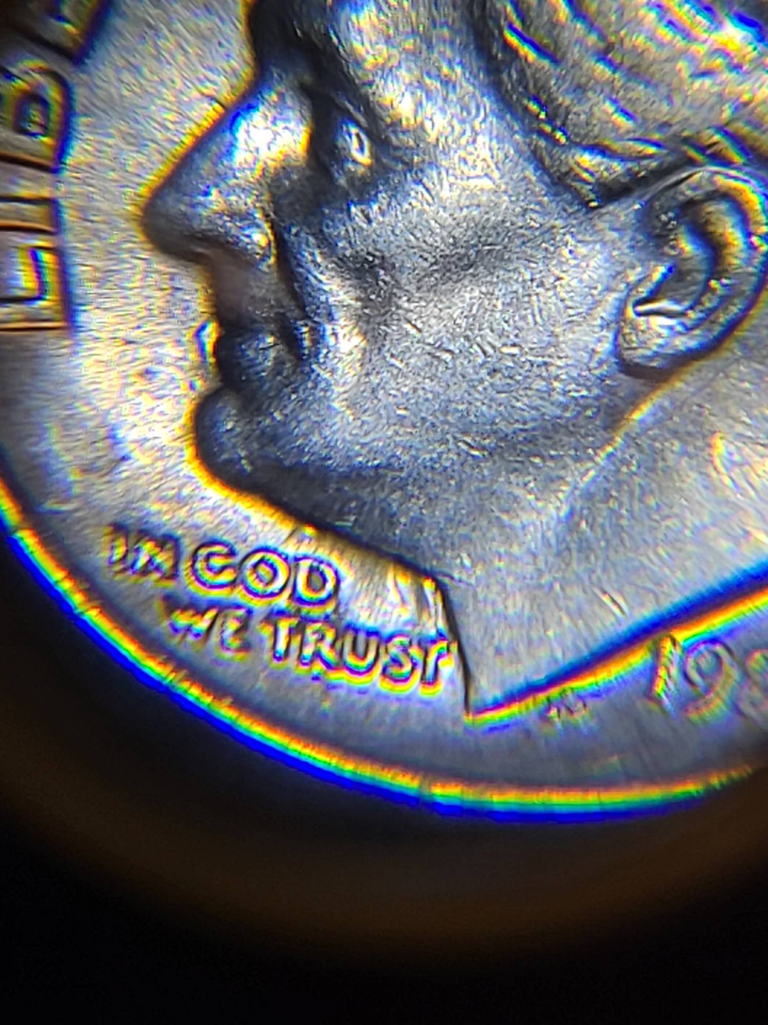 1985-P-Dime-Clashed-Die-Error